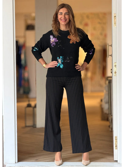 Jersey floral negro