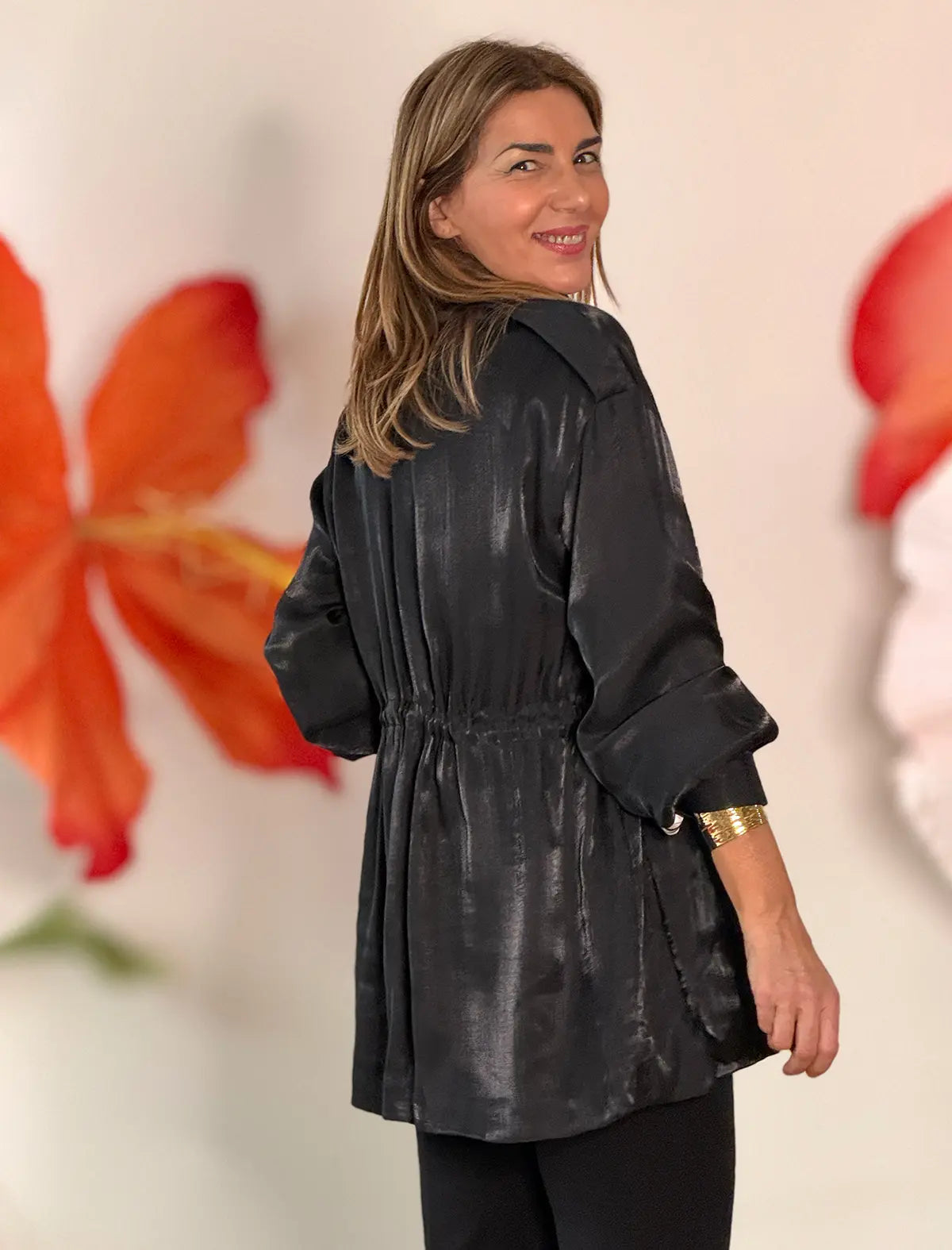 Chaqueta Sahariana negra chic
