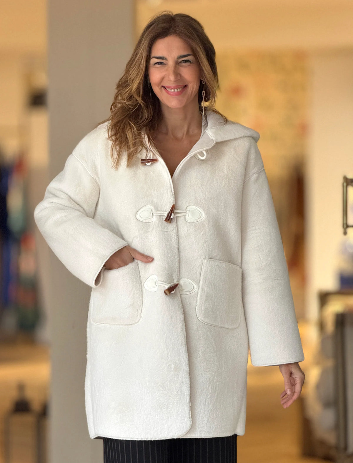 Trench suave ideal blanca