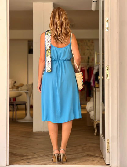 Vestido de viscosa para todo azul