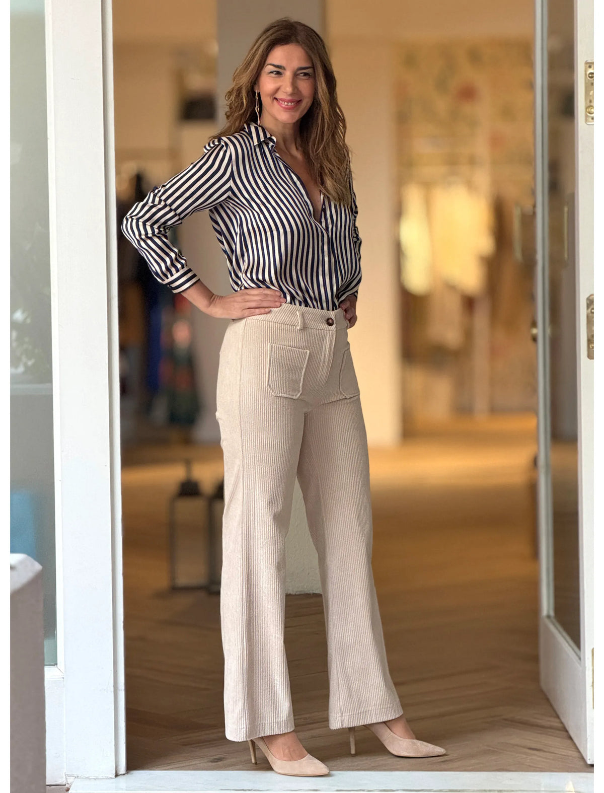 Camisa Listas Bonitas Marino