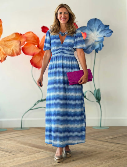 Vestido zig zag azul
