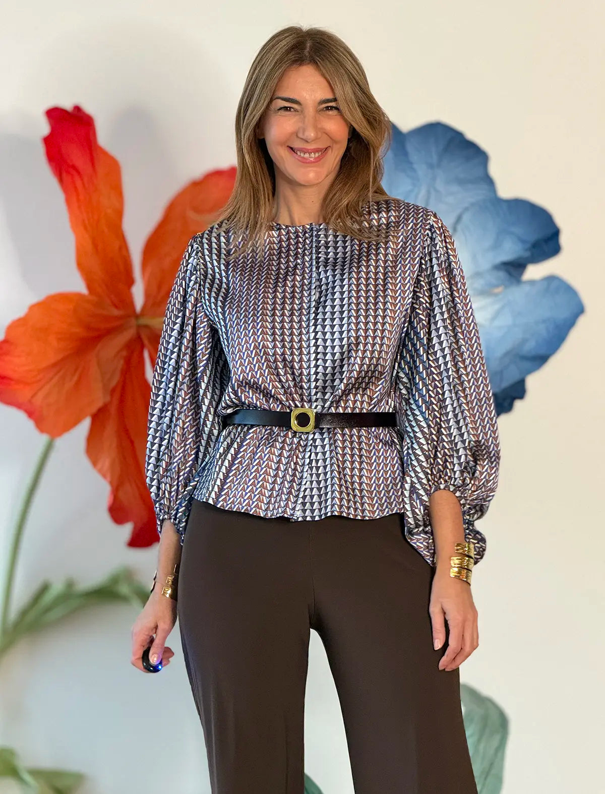 Camisa mangas espectaculares geometric
