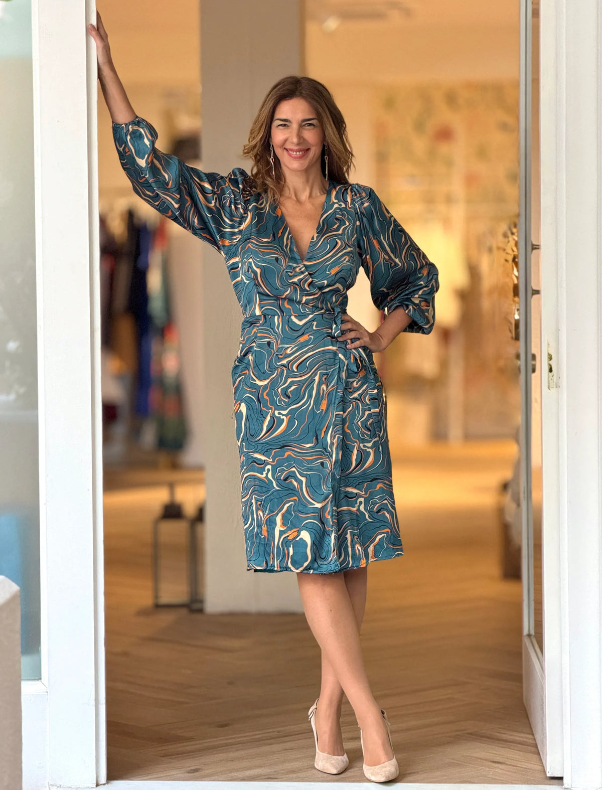 Vestido Fluido Azul Divino