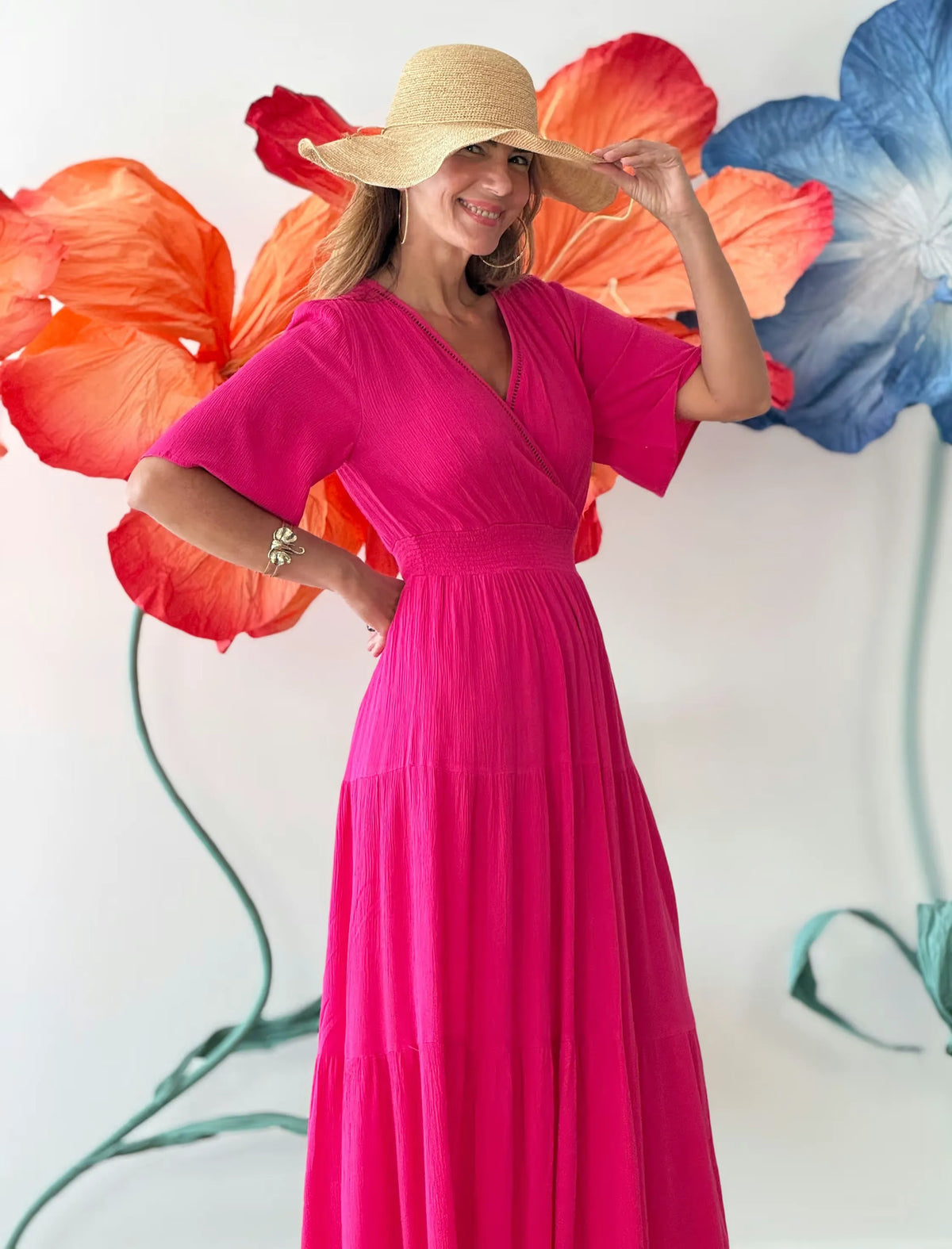 Vestido fucsia fluido Marta
