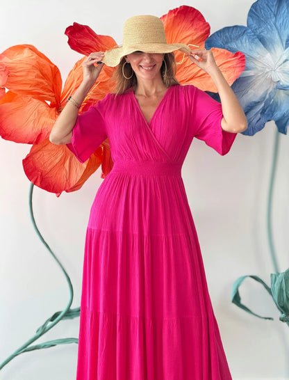 Vestido fucsia fluido Marta