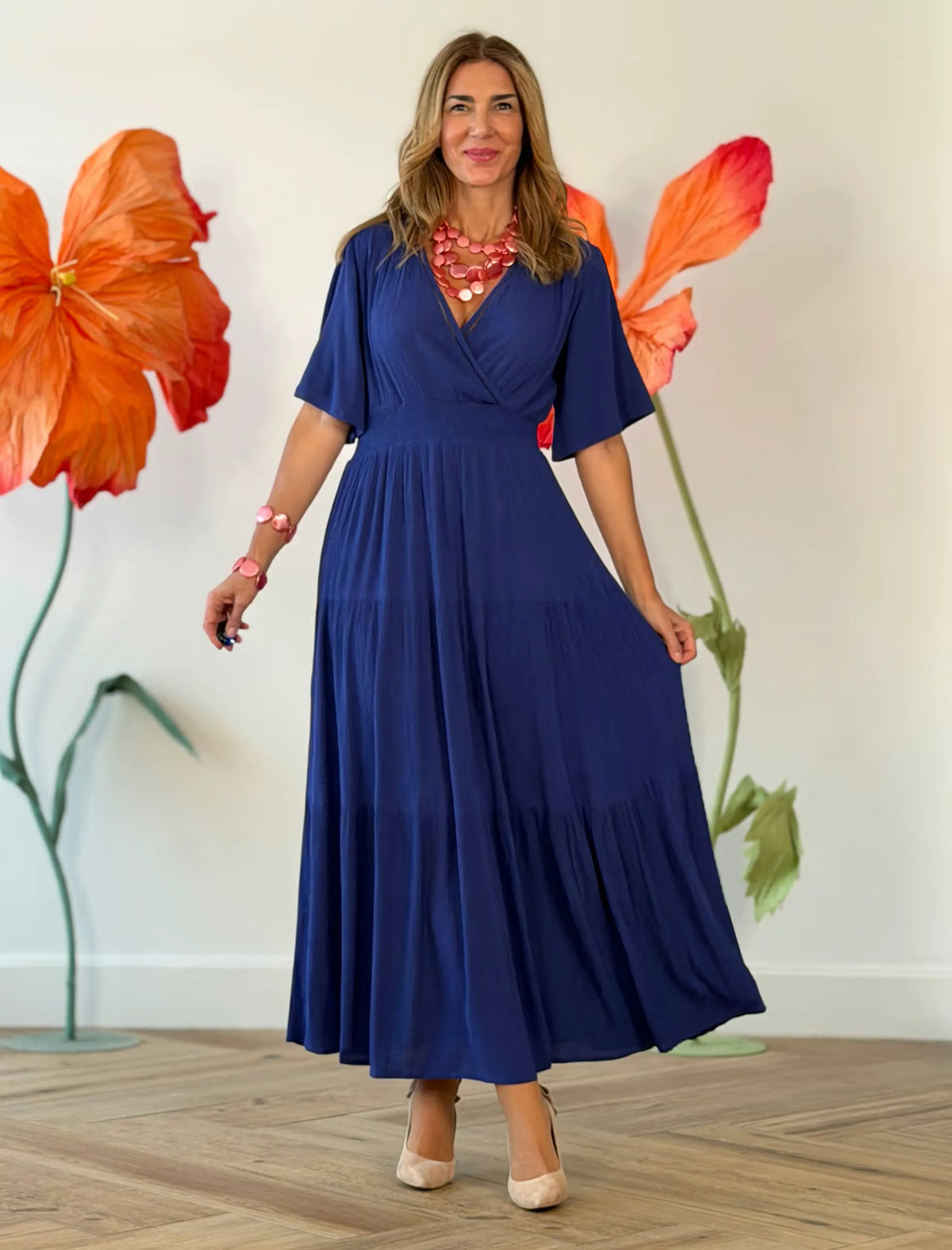 Vestido azul fluido Marta