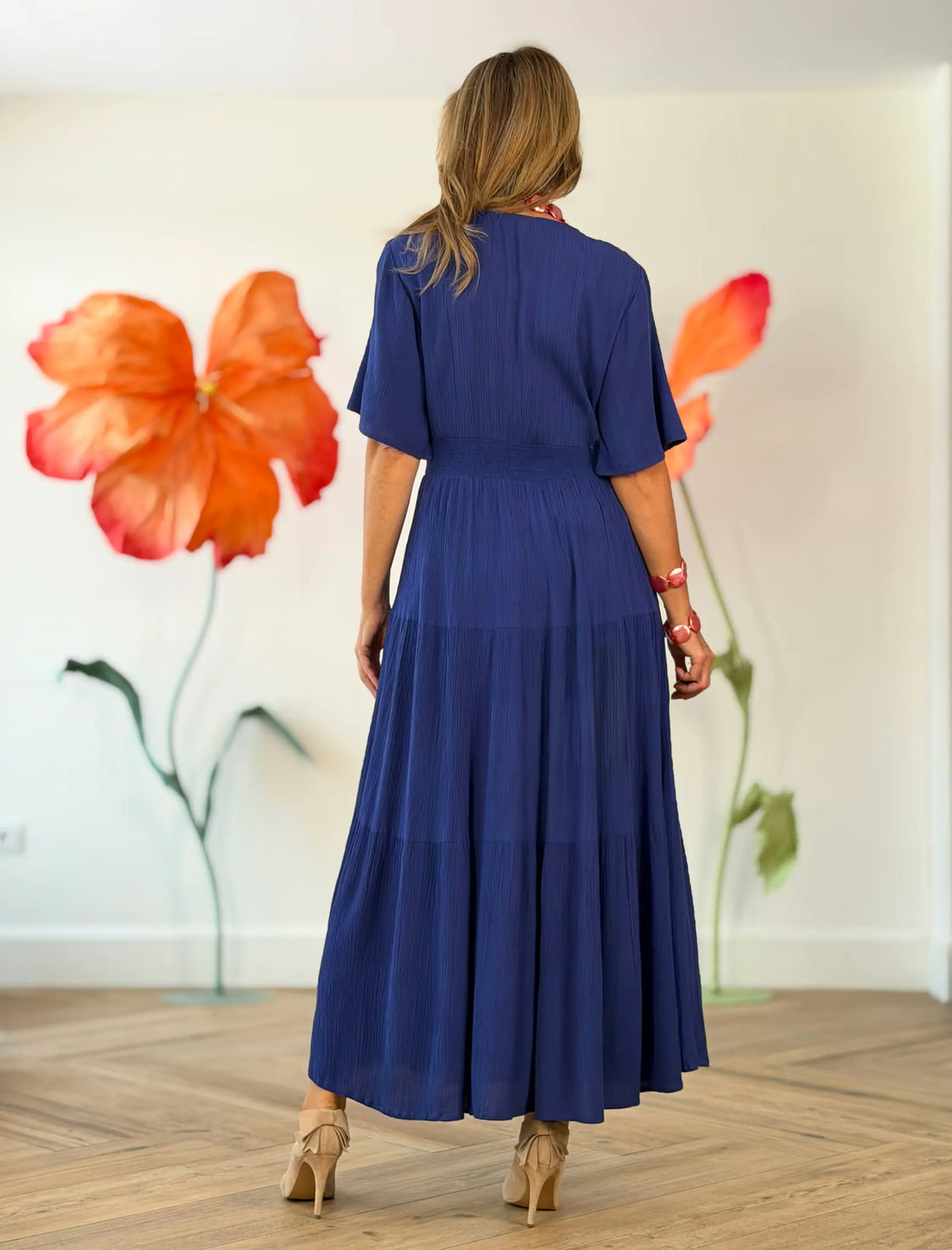 Vestido azul fluido Marta