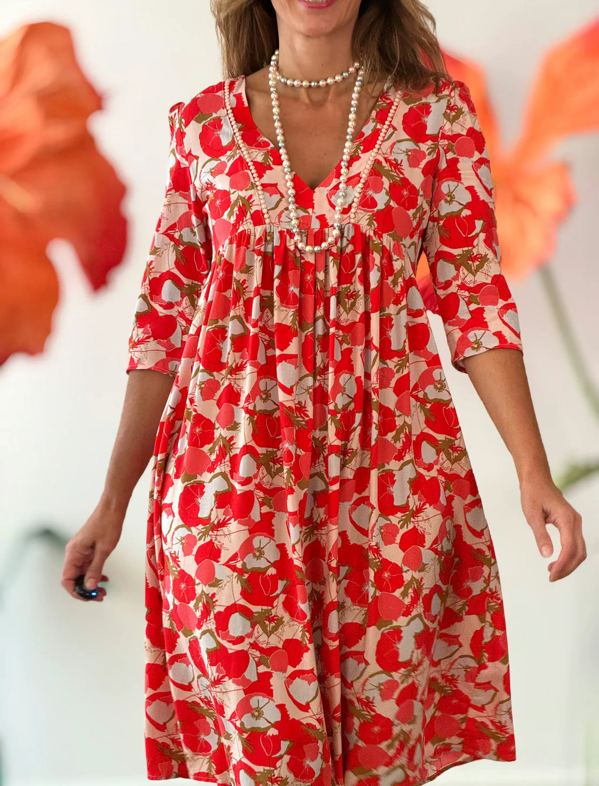 Vestido fluido amapola