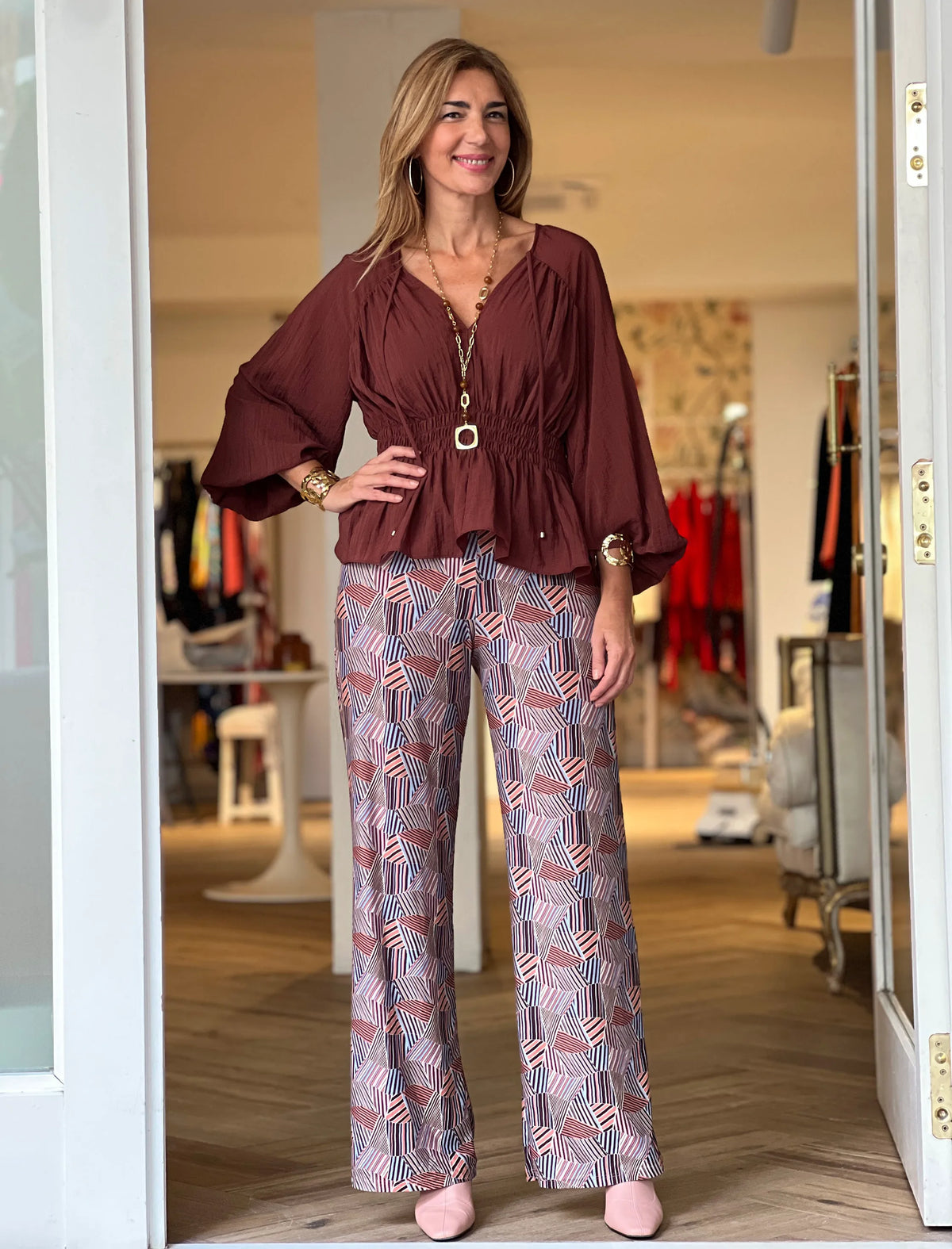 Blusa berenjena ideal