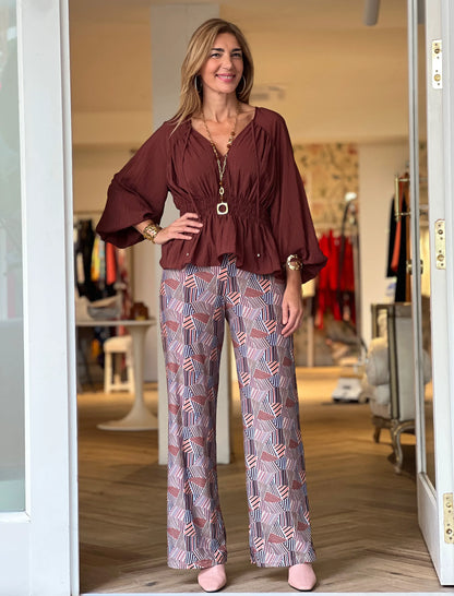 Blusa berenjena ideal