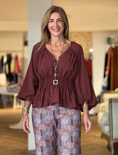 Blusa berenjena ideal