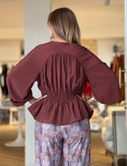 Blusa berenjena ideal