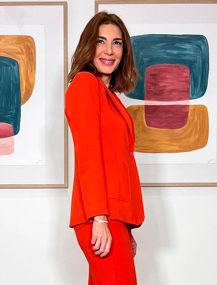 Chaqueta Naranja Blazer Slim