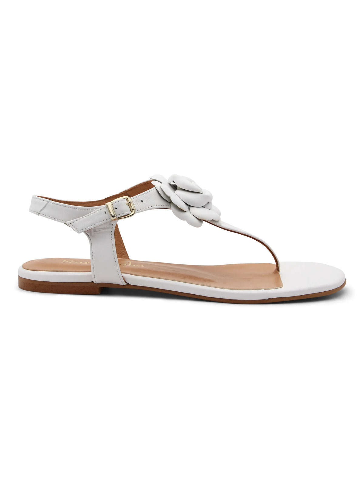 Sandalia con flor ideal blanco