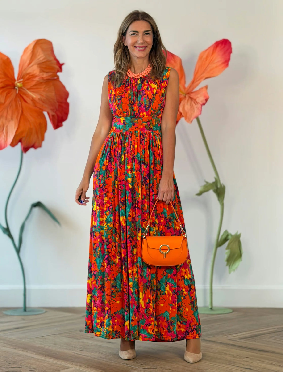 Vestido largo de flores romantic