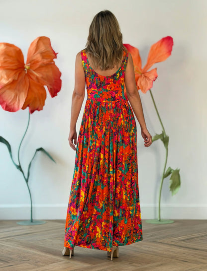 Vestido largo de flores romantic