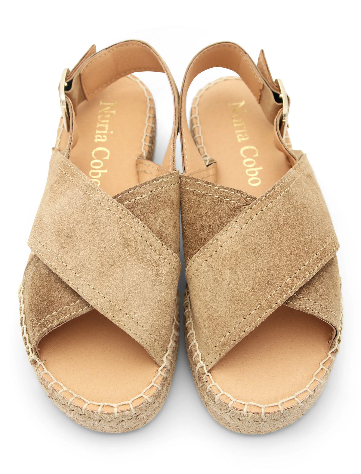 Alpargata plana cruzada chic camel