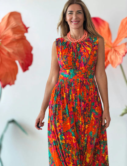 Vestido largo de flores romantic
