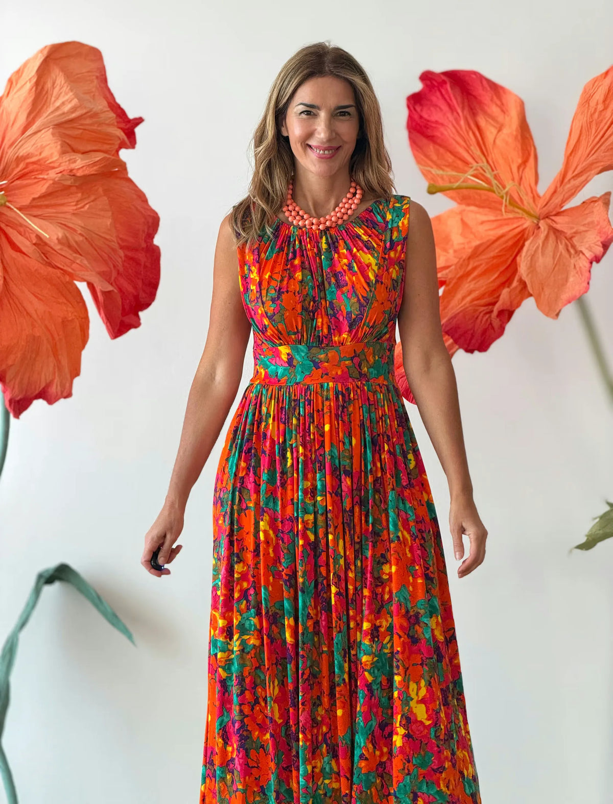 Vestido largo de flores romantic