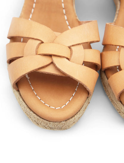 Sandalia cuña natural chic