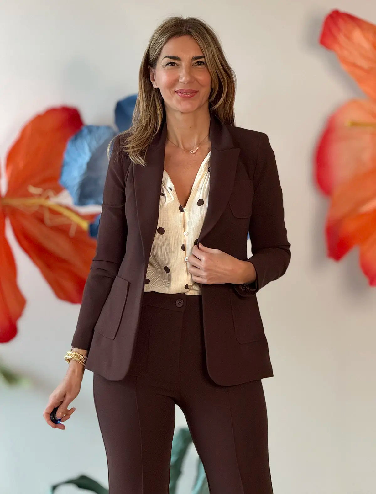 Chaqueta Marrón Chocolate Blazer Slim