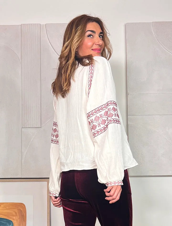 Camisa bordada Alexandra ÚLTIMA M