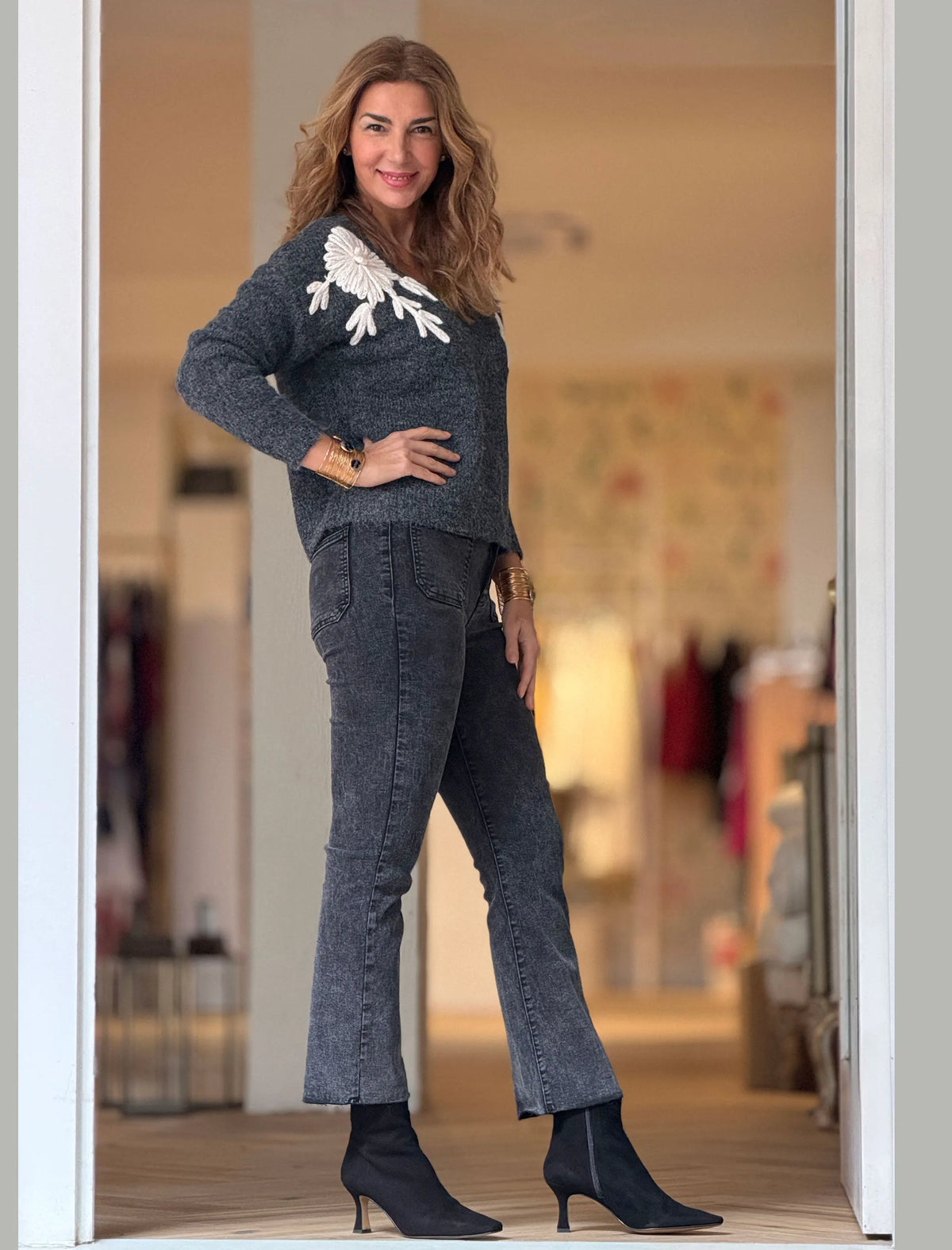 Pantalón vaquero gris