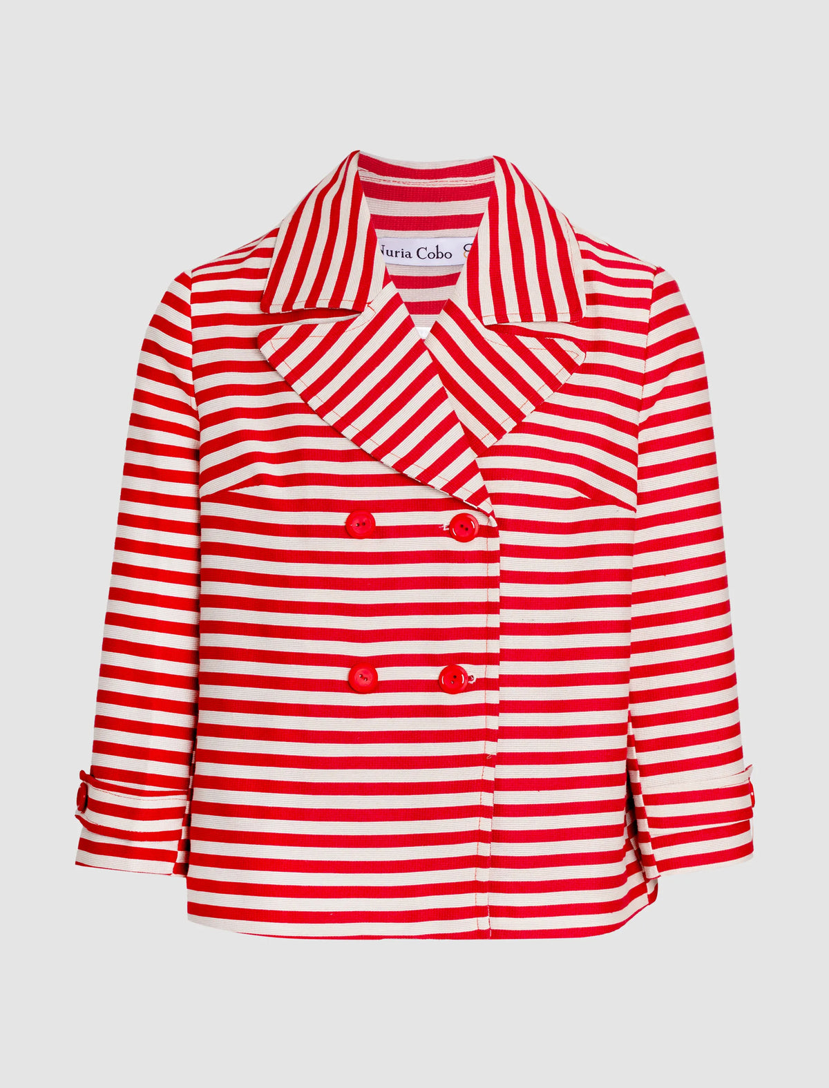 Chaqueta superbonita rayas rojas