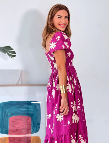 Vestido bordado maravilla buganvilla