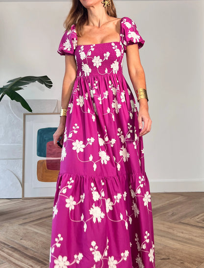 Vestido bordado maravilla buganvilla