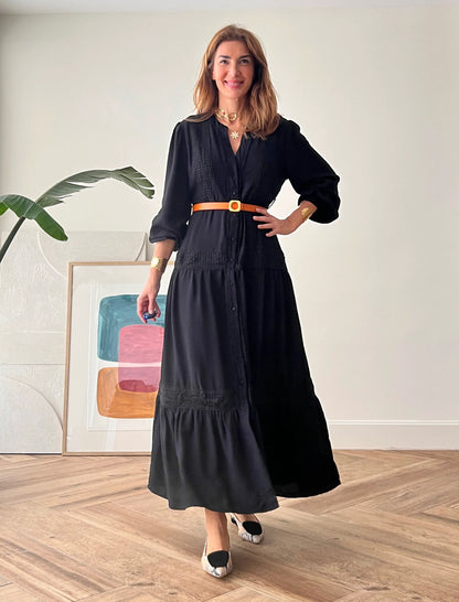 Vestido camisero bonito negro