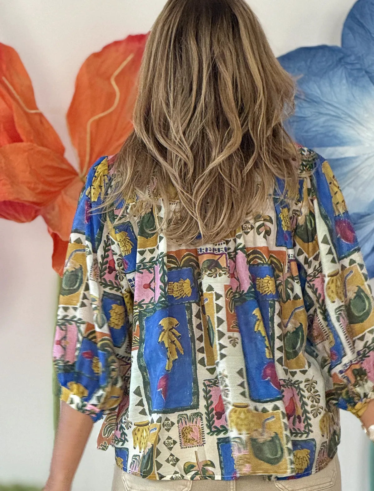 Camisa favorecedora mediterraneo