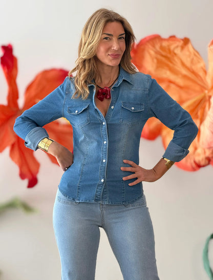 Camisa vaquera de mujer básica