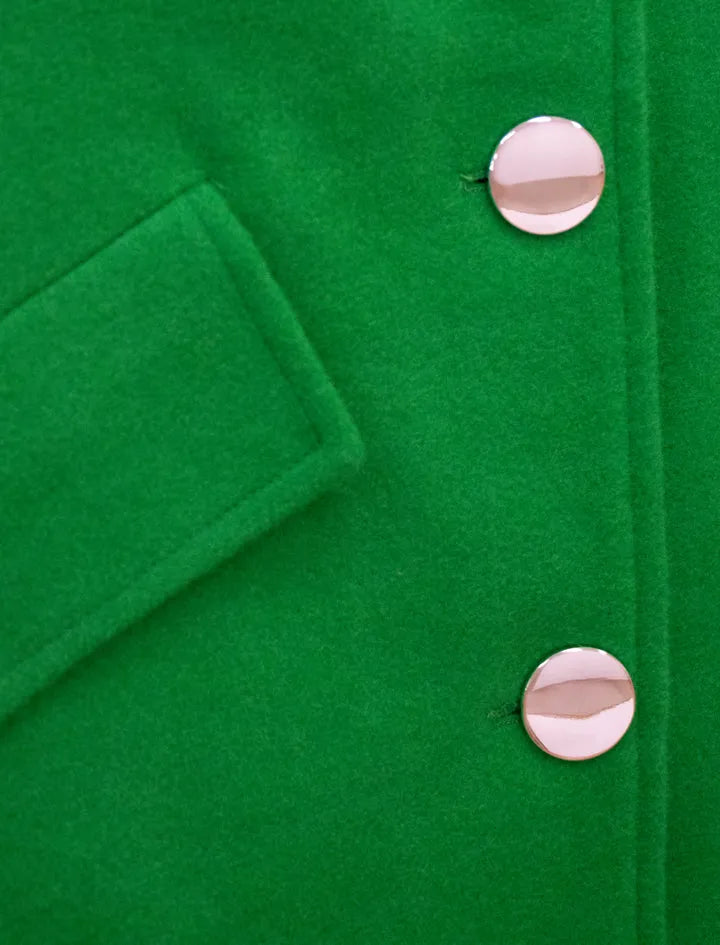 Chaqueta supersuave de botones verde
