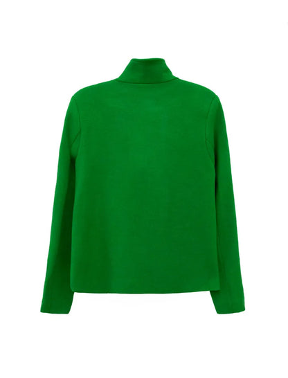 Chaqueta supersuave de botones verde