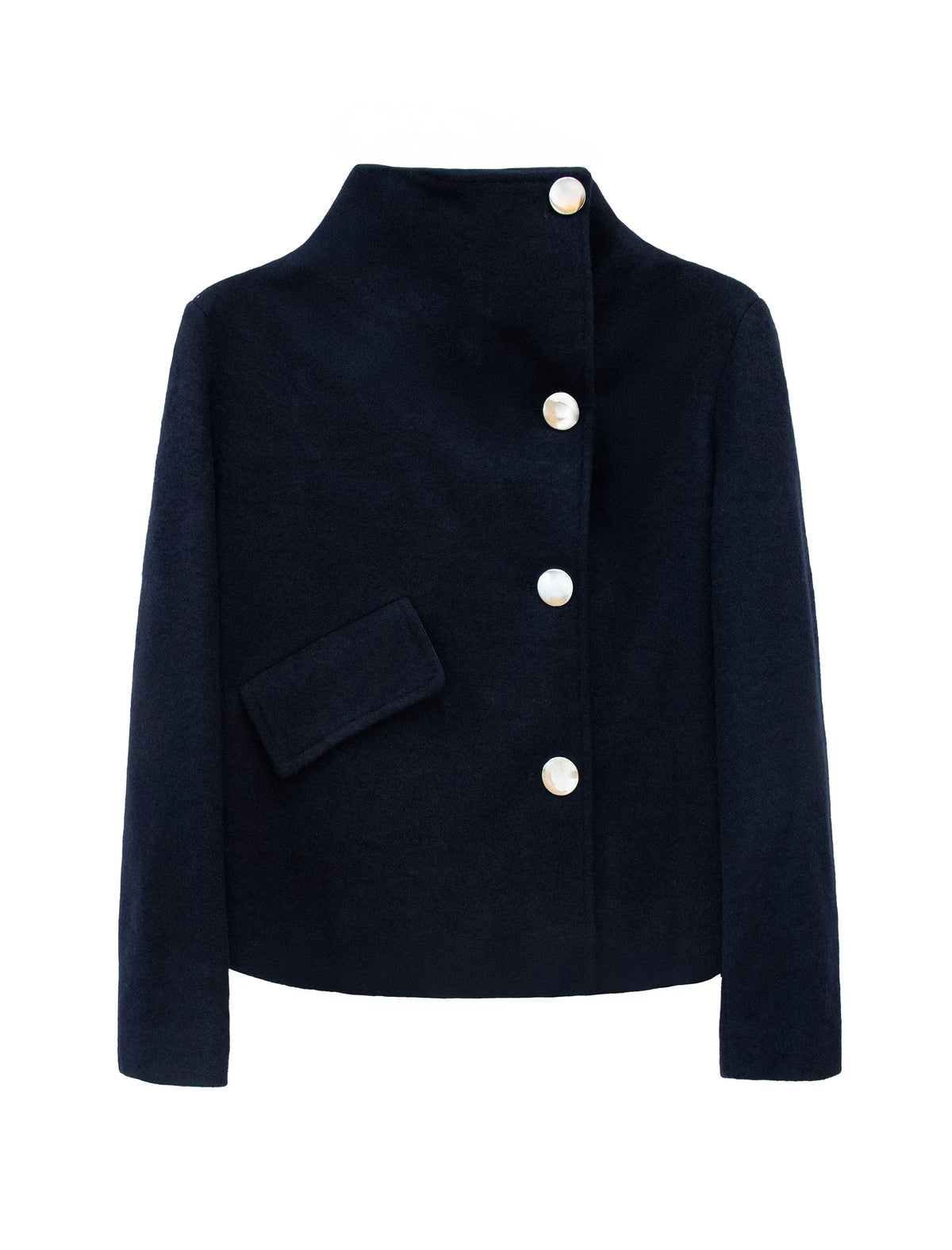 Chaqueta supersuave de botones negro