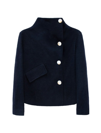 Chaqueta supersuave de botones negro
