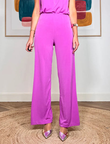 Pantalón punto rosa soft favorecedor