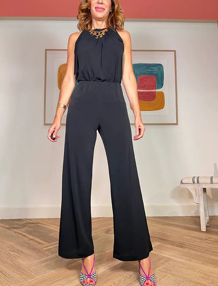 Pantalón punto negro soft favorecedor