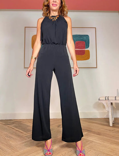 Pantalón punto negro soft favorecedor
