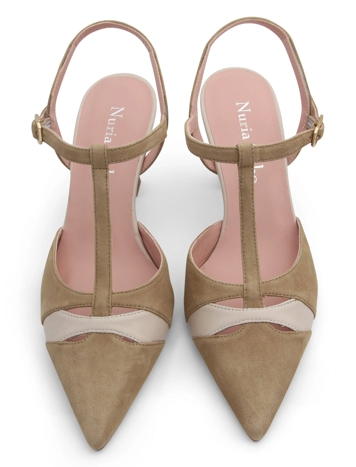 Zapato de salón tacón medio taupe Francine